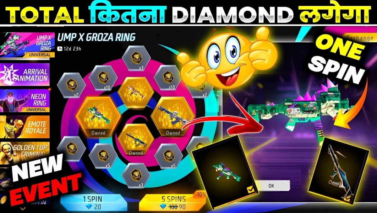 Free Fire UMP X Groza New Ring Event